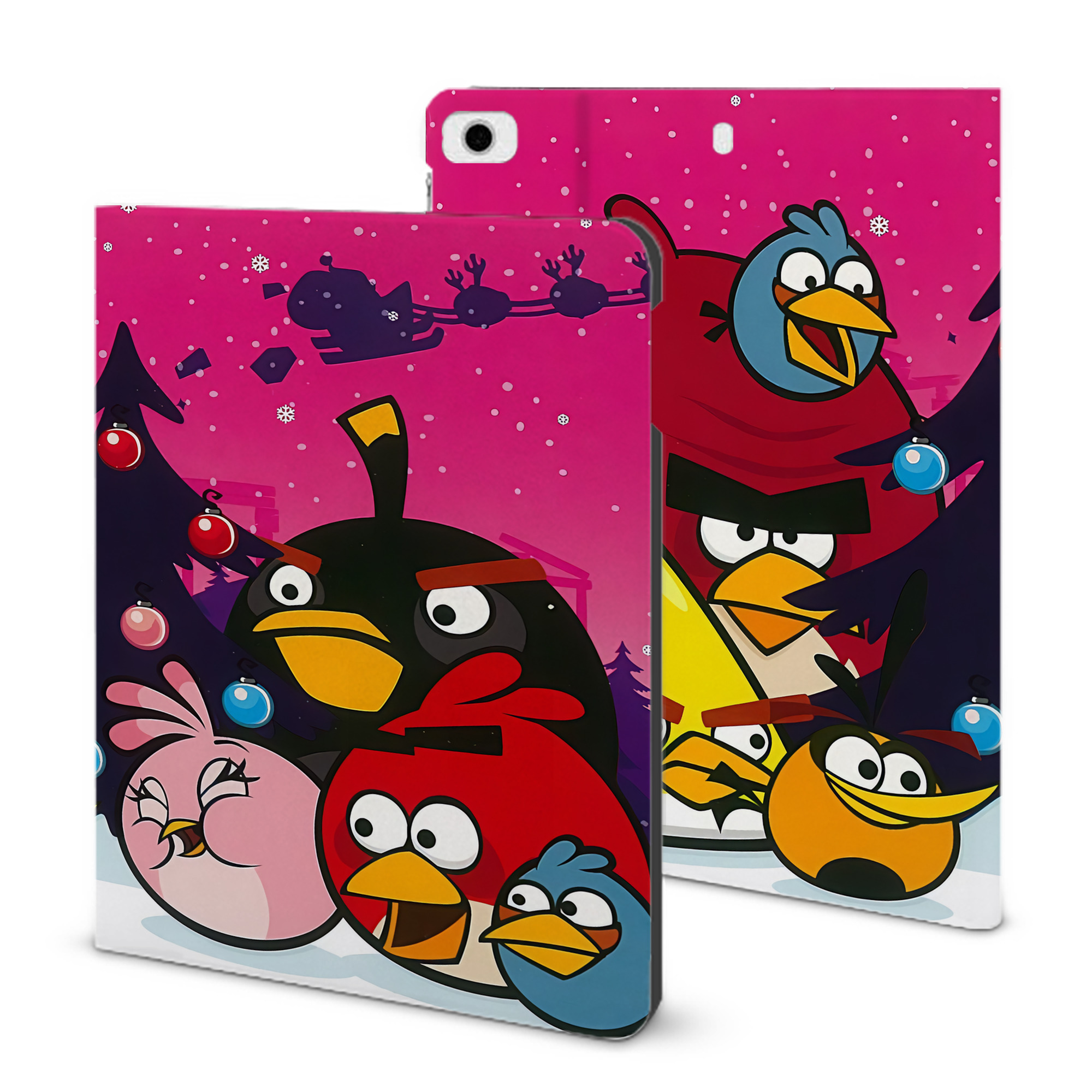 （画像用） Angry Birds アングリーバード IPad ケース ブック型 PUレザー TPU 耐衝撃 軽量 薄型 ペン収納なし 全面保護 IPad 各モデル対応